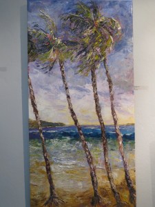 Guarding Paradise, Susan Mains, Oil on Canvas 8" x 24"