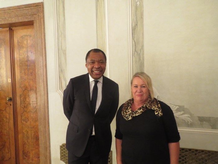 Susan Mains with Okewui Enwezor 